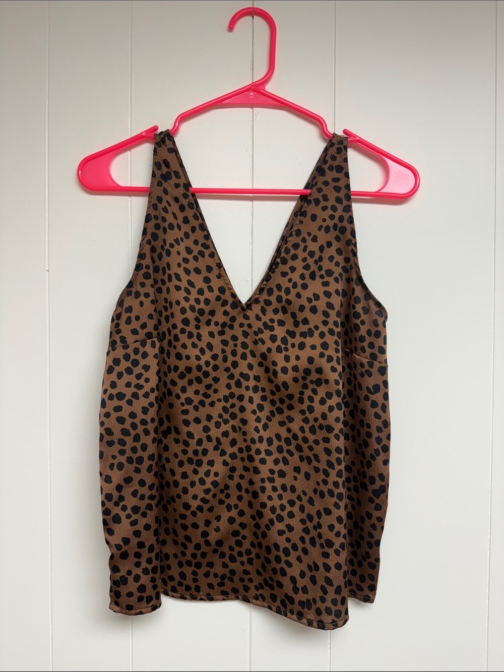 Old Navy Brown & Black Leopard Print V-Neck Tank